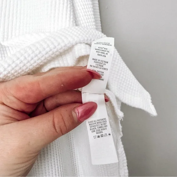 Aerie Offline White Waffle-knit Henley Shirt Size Small - Picture 6 of 7